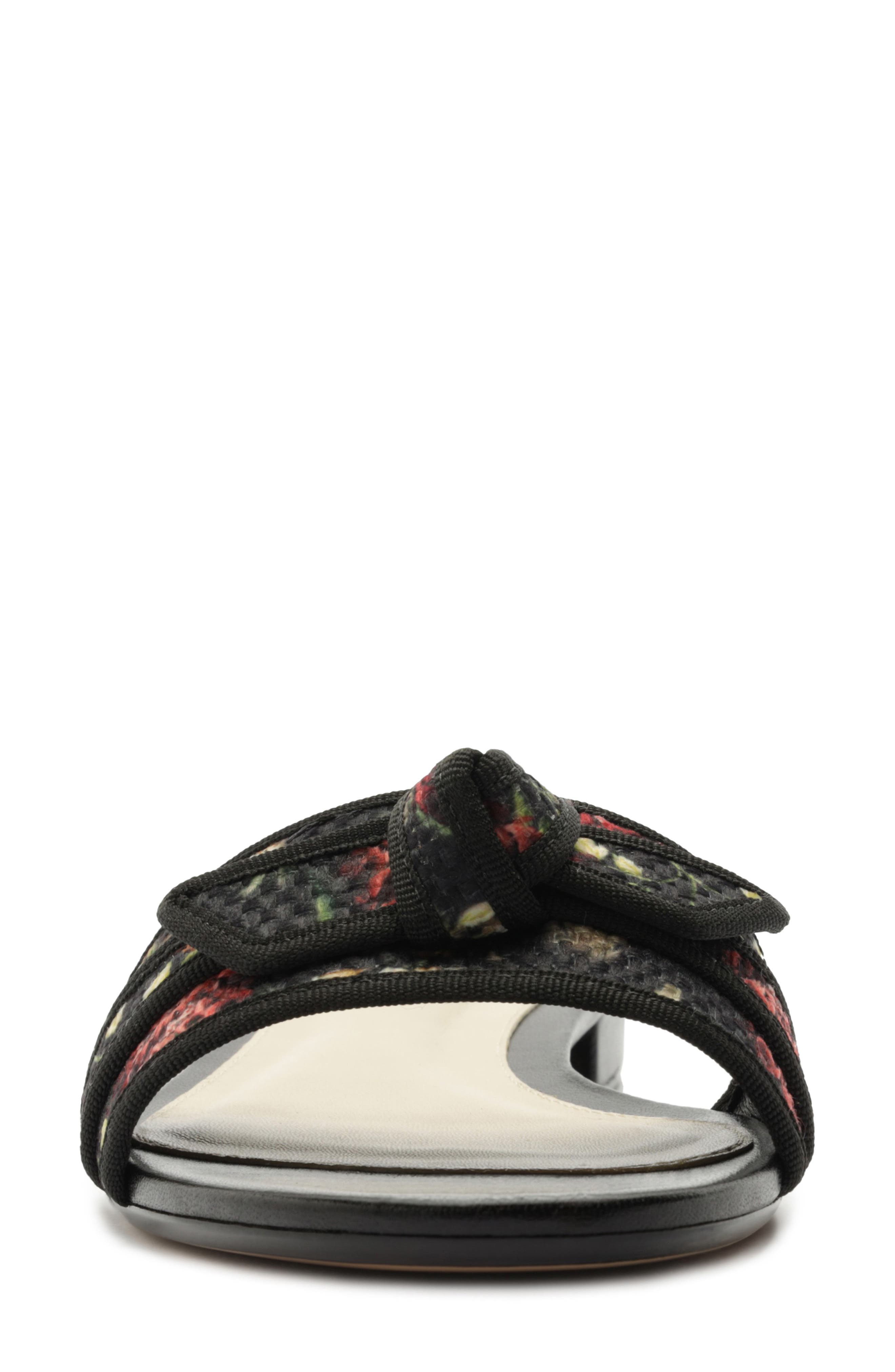 Alexandre Birman x Agua by Agua Bendita Grosgrain Raffia Slide Sandal, Alternate, color, Paramo Tonia/ Black