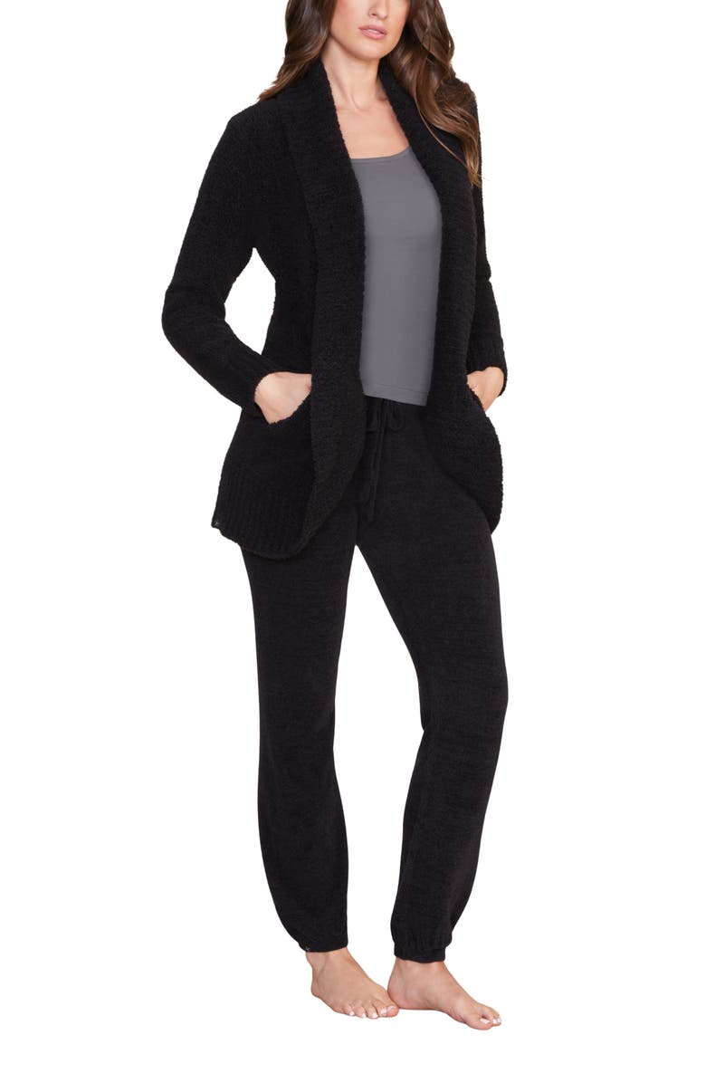 Barefoot Dreams<sup>®</sup> CozyChic<sup>™</sup> Chenille Circle Cardigan, Alternate, color, Black