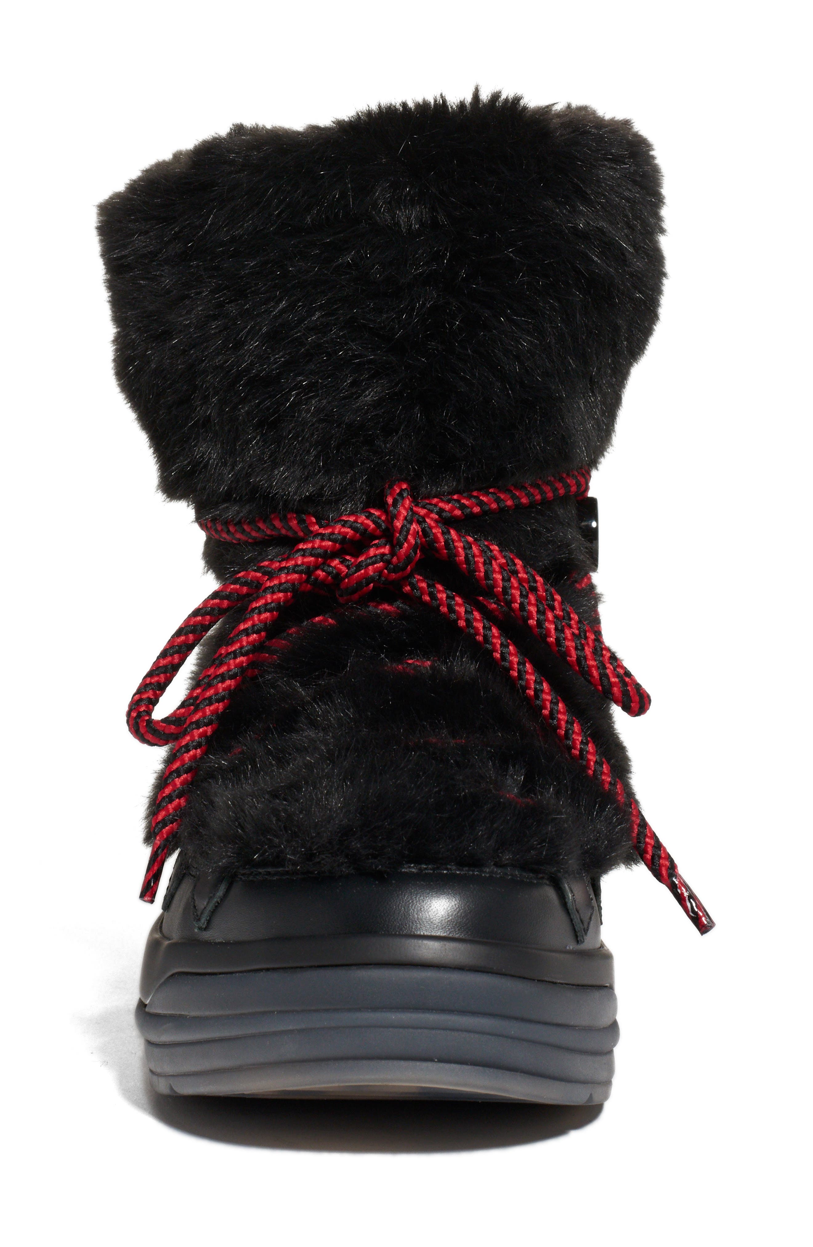 Moncler Insolux Faux Fur Lined Waterproof Snow Boot, Alternate, color, 