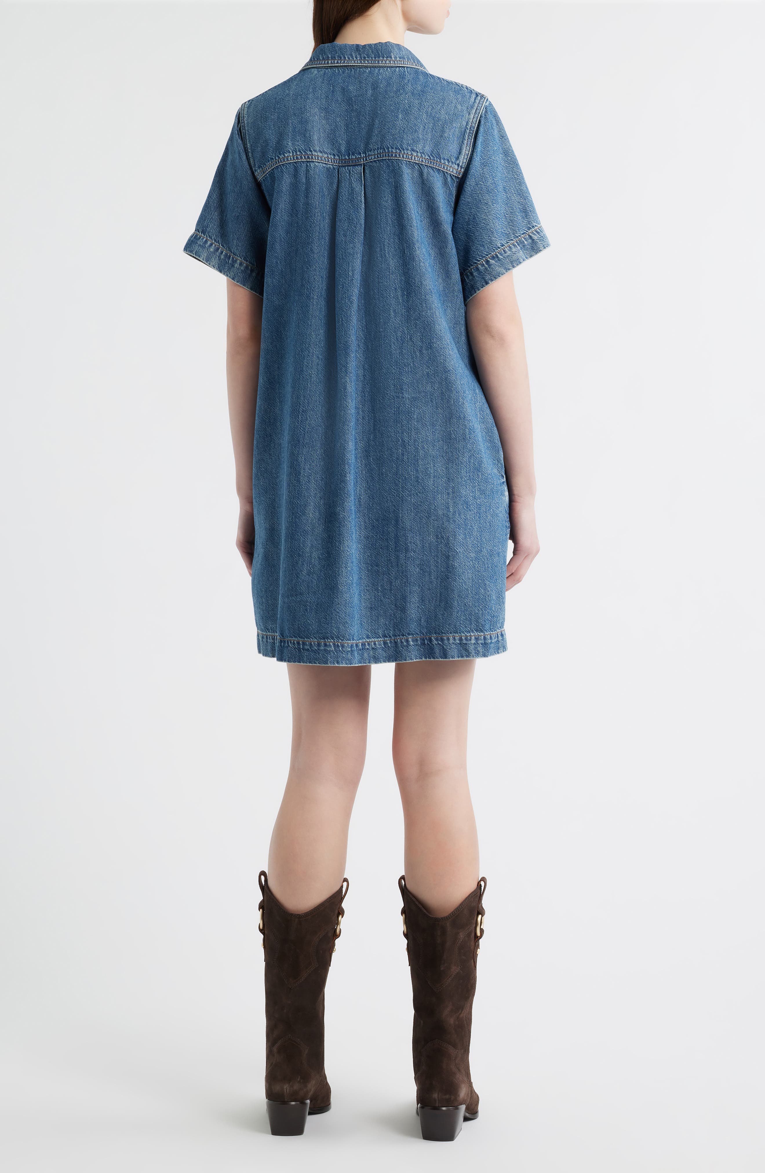 Hayley Short Sleeve Denim Dress - image 2