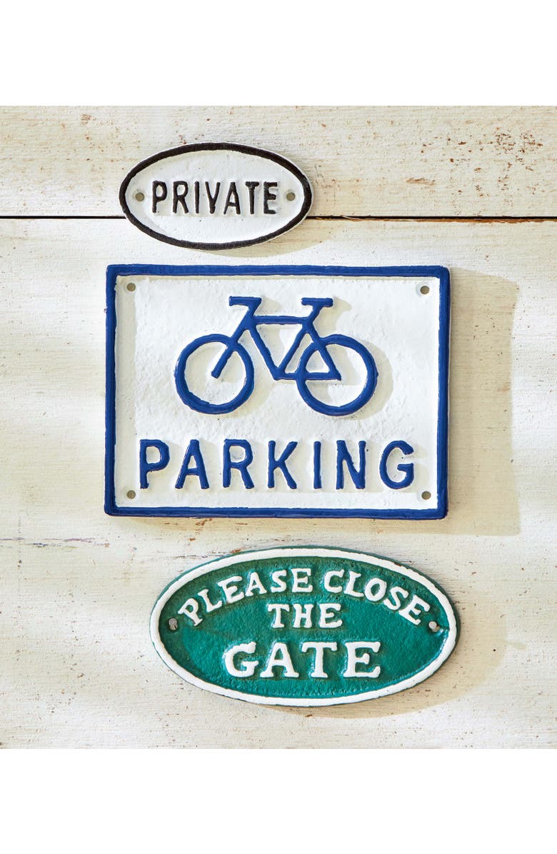 tag Bicycle Parking Wall Sign Durable Garden Accessory Easy Clean, Alternate, color, 
