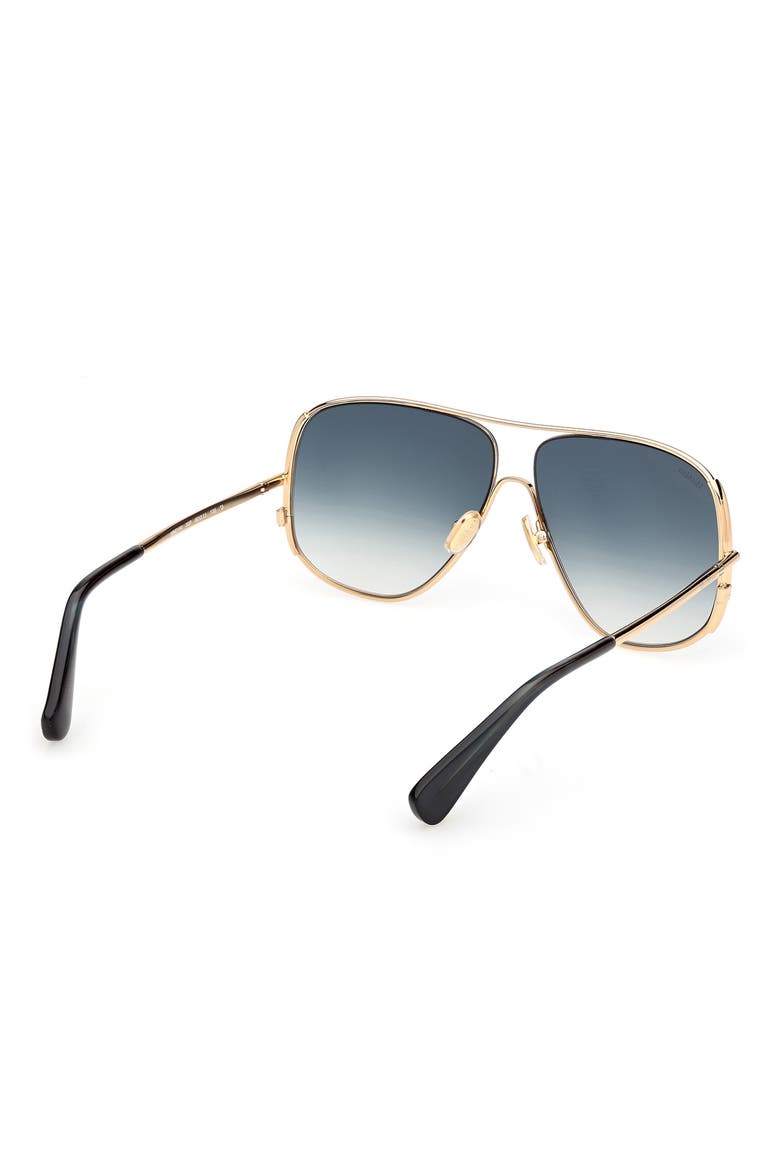 60mm Pilot Sunglasses, Alternate, color, GOLD STRIPED PETROL / PETROL