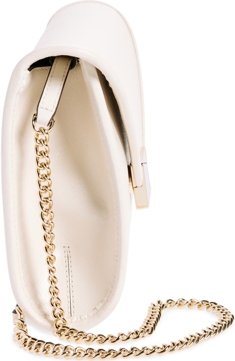 Kate Spade New York anna medium envelope leather convertible clutch, Alternate, color, Parchment