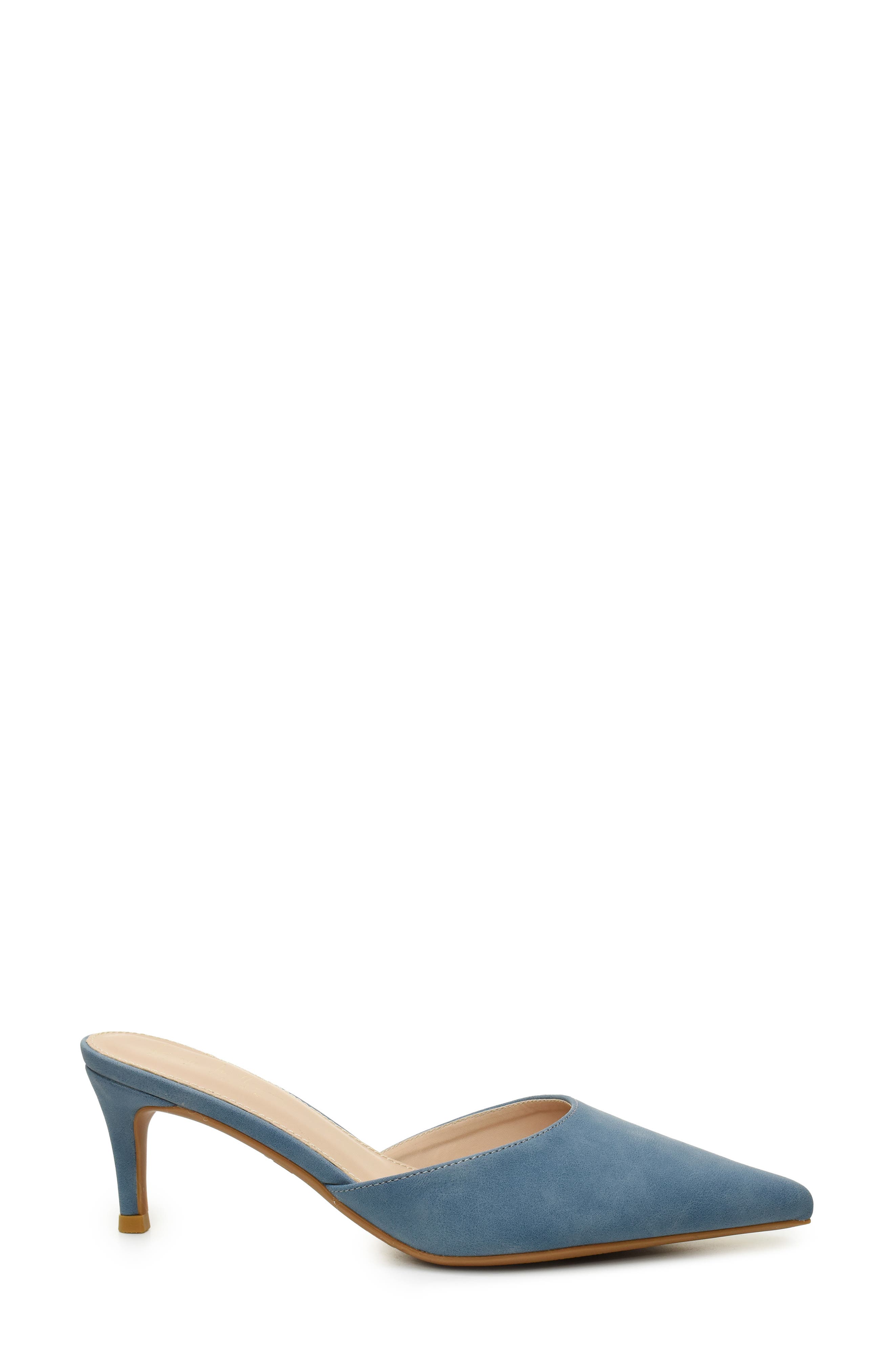 Nicole Miller Pointed Toe Mule, Alternate, color, Blue Nubuck
