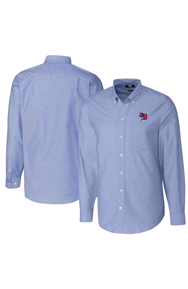 Cutter & Buck Men's Cutter & Buck  Blue Buffalo Bisons Big & Tall Oxford Stretch Long Sleeve Button-Down Dress Shirt, Main, color, 