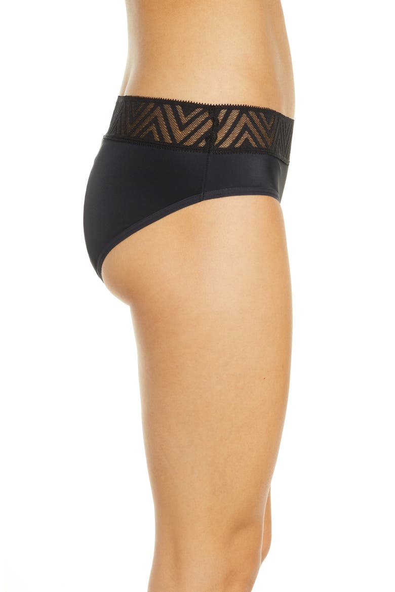 Hiphugger Period Moderate Absorbency Underwear, Alternate, color, BLACK
