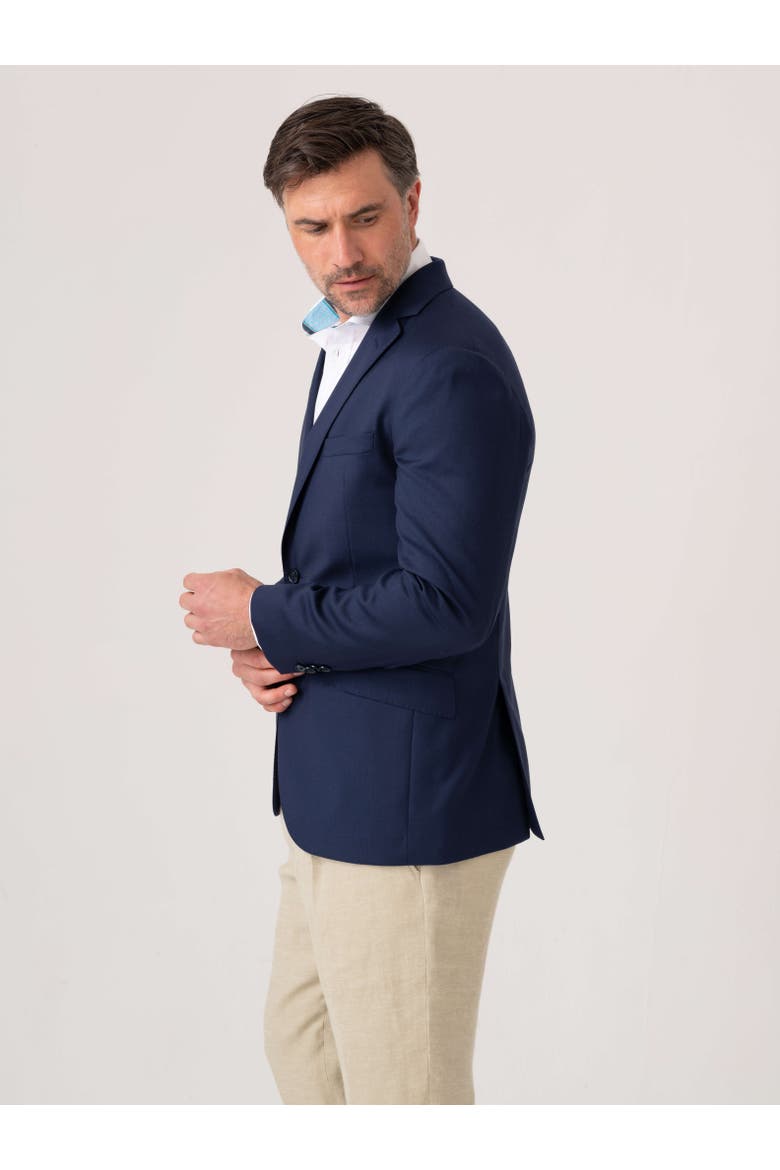 Classic Tailored Wool Blazer, Alternate, color, Navy