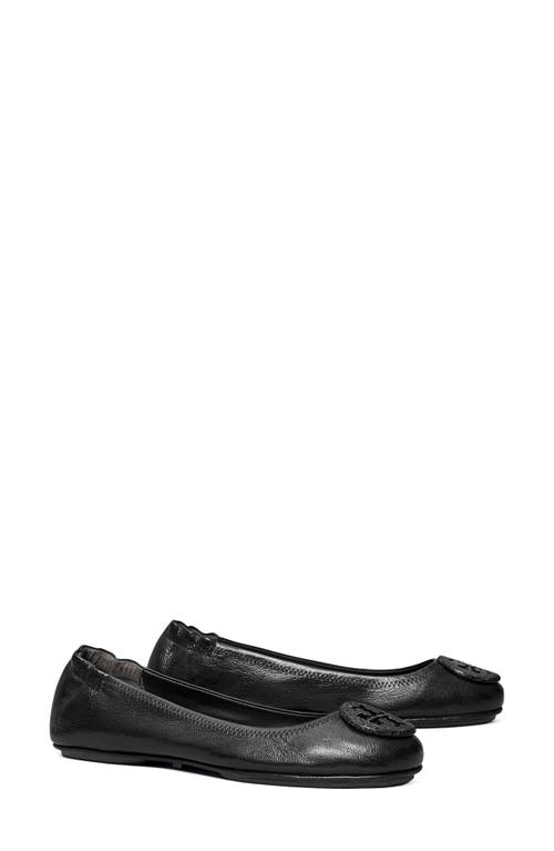 Tory Burch Minnie Travel Pavé Ballet Flat In Black