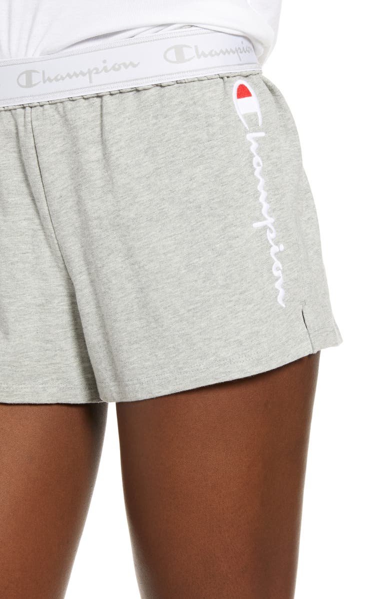 Champion Embroidered Script Logo Athletic Shorts, Alternate, color, 