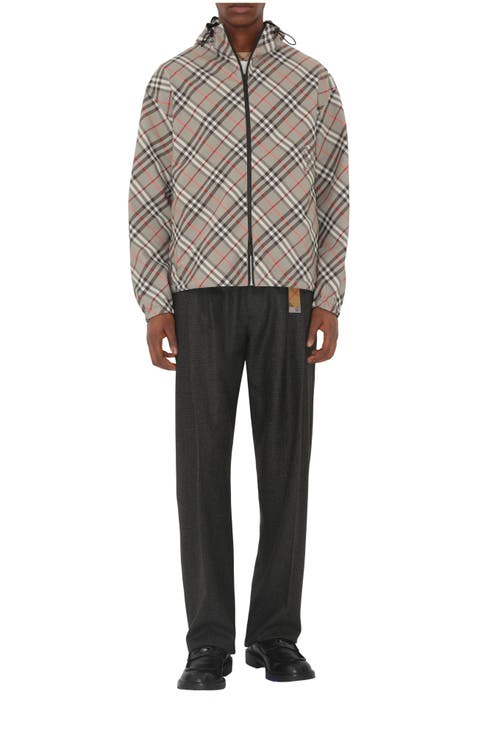 Reversible Check Hooded Jacket