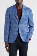 Jack Victor Midland Soft Constructed Plaid Stretch Wool Sport Coat