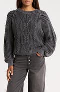 Free People Frankie Cable Cotton Sweater