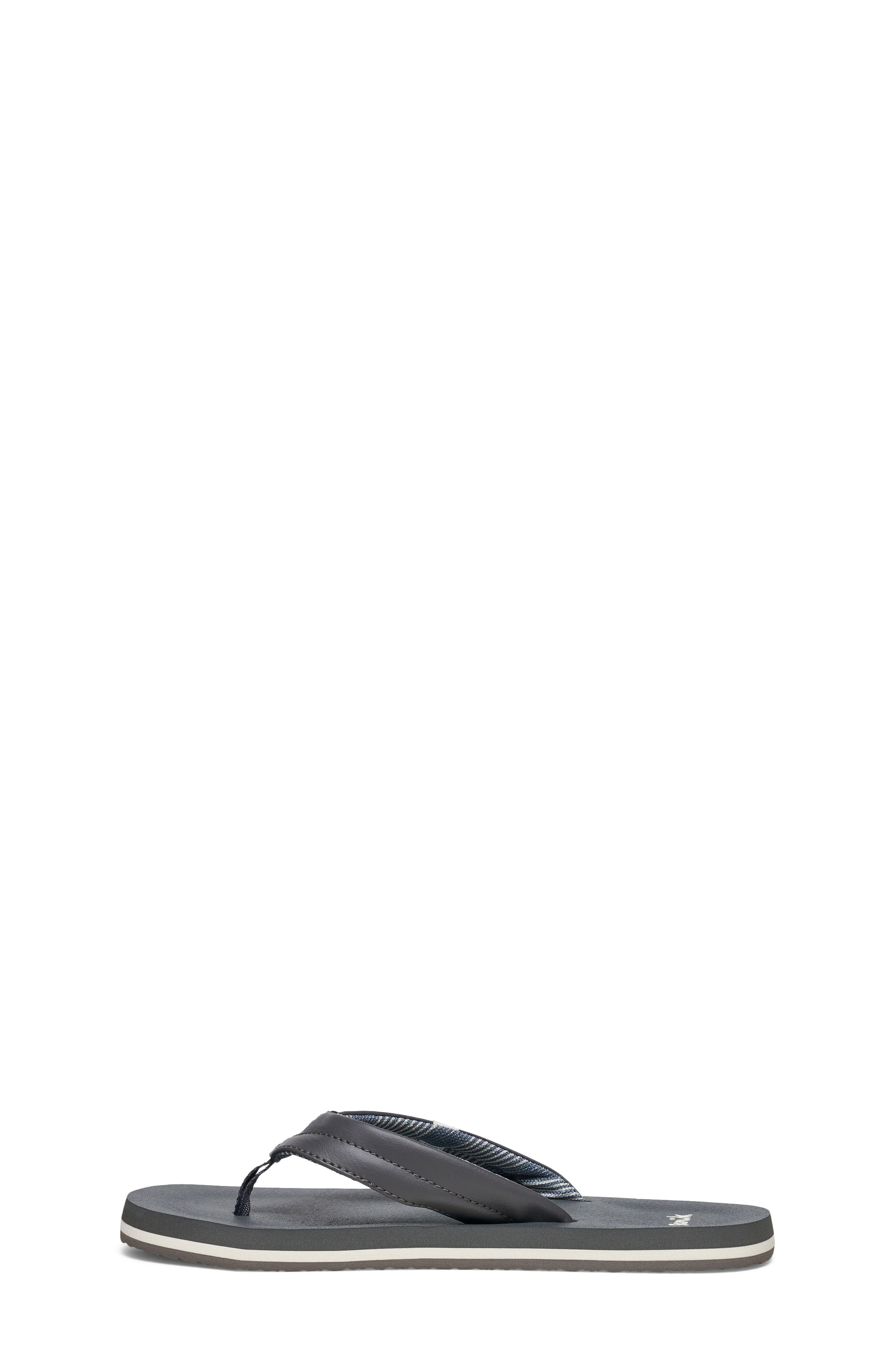 Sanuk Wavy Flip Flop, Alternate, color, Grey