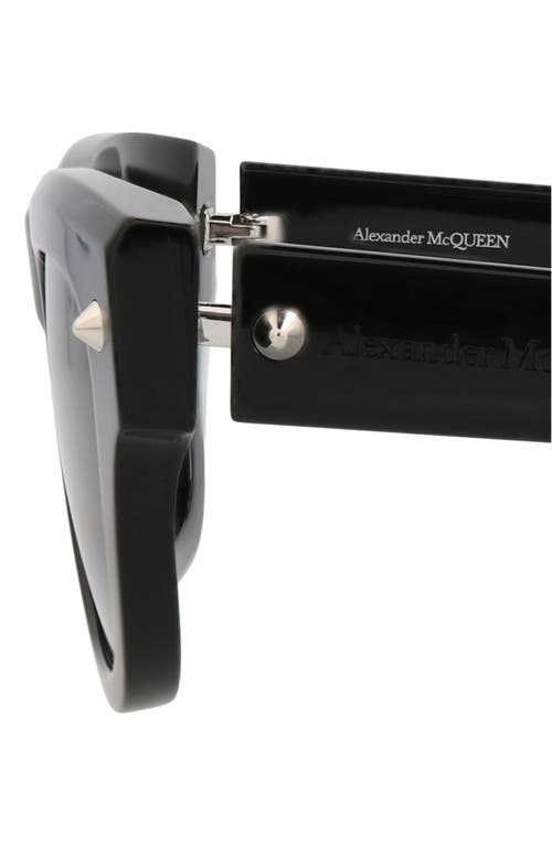 Alexander Mcqueen Square-frame Recycled Acetate Sunglasses In Black