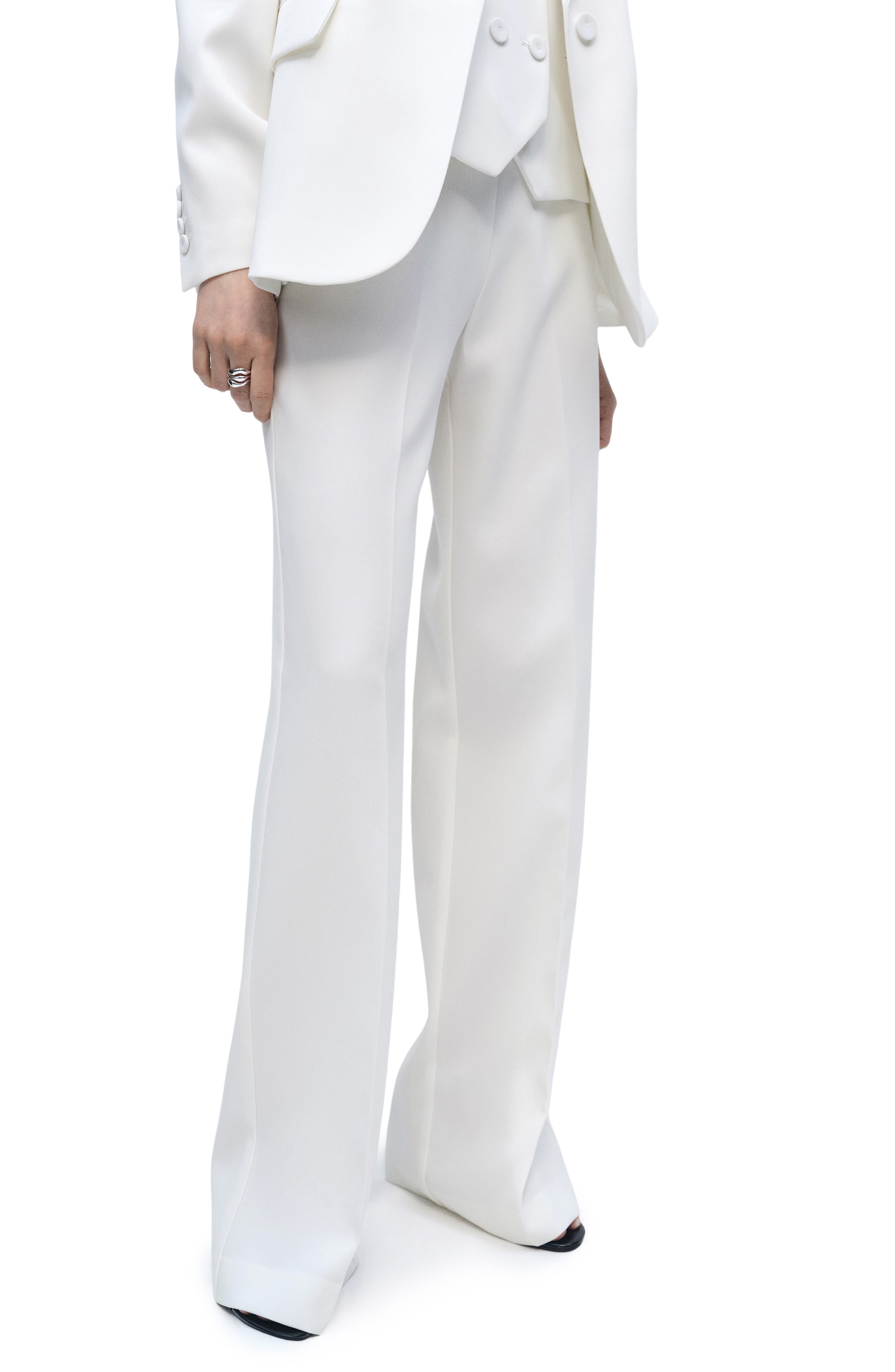MANGO Wide Leg Suit Pants