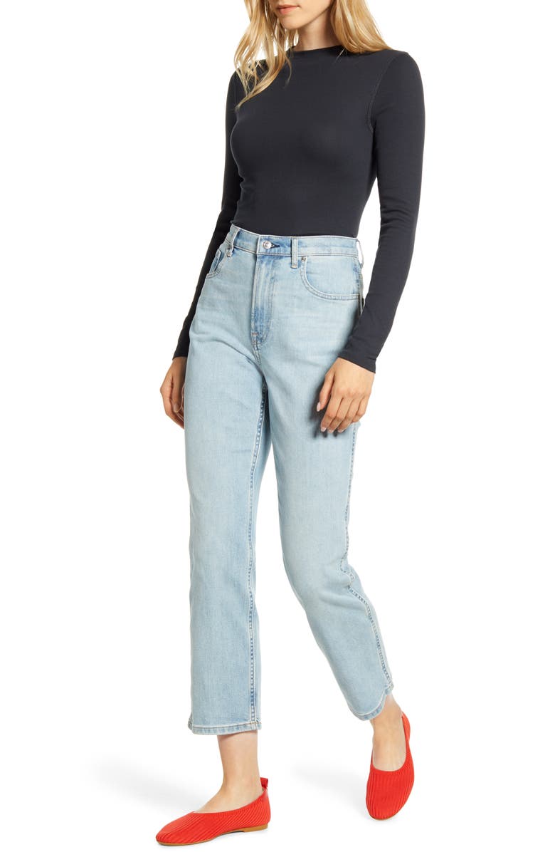 Everlane The Pima Micro Rib Funnel Neck Top, Alternate, color, 