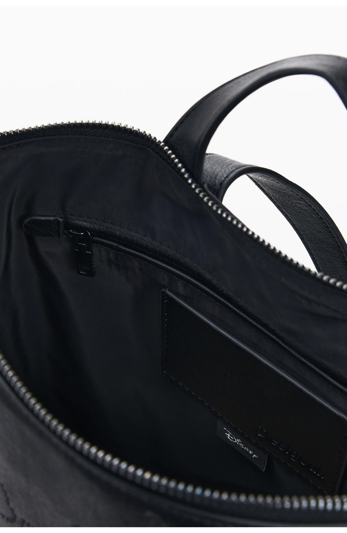 Desigual x Disney Mickey Mouse Medium Faux Leather Backpack, Alternate, color, Black