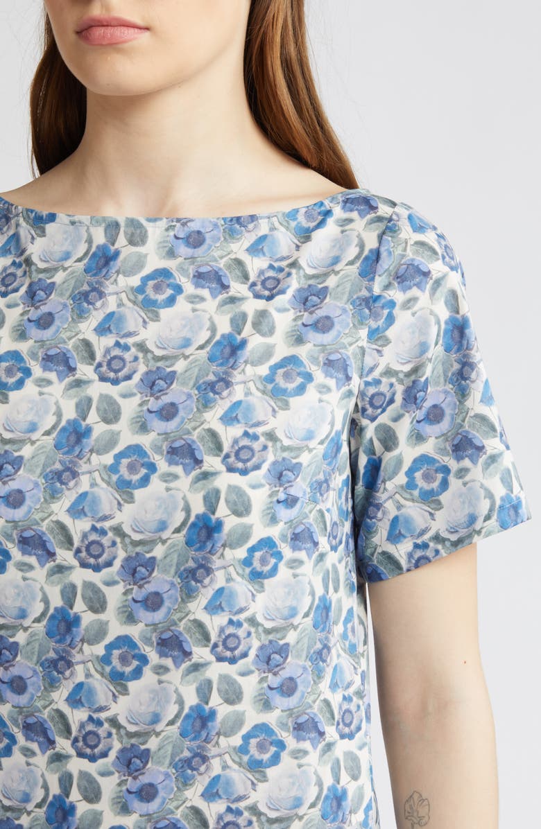 COMING OF AGE x Liberty London Heidi Rose Print Drop Waist Minidress, Alternate, color, Heidi Rose Blue