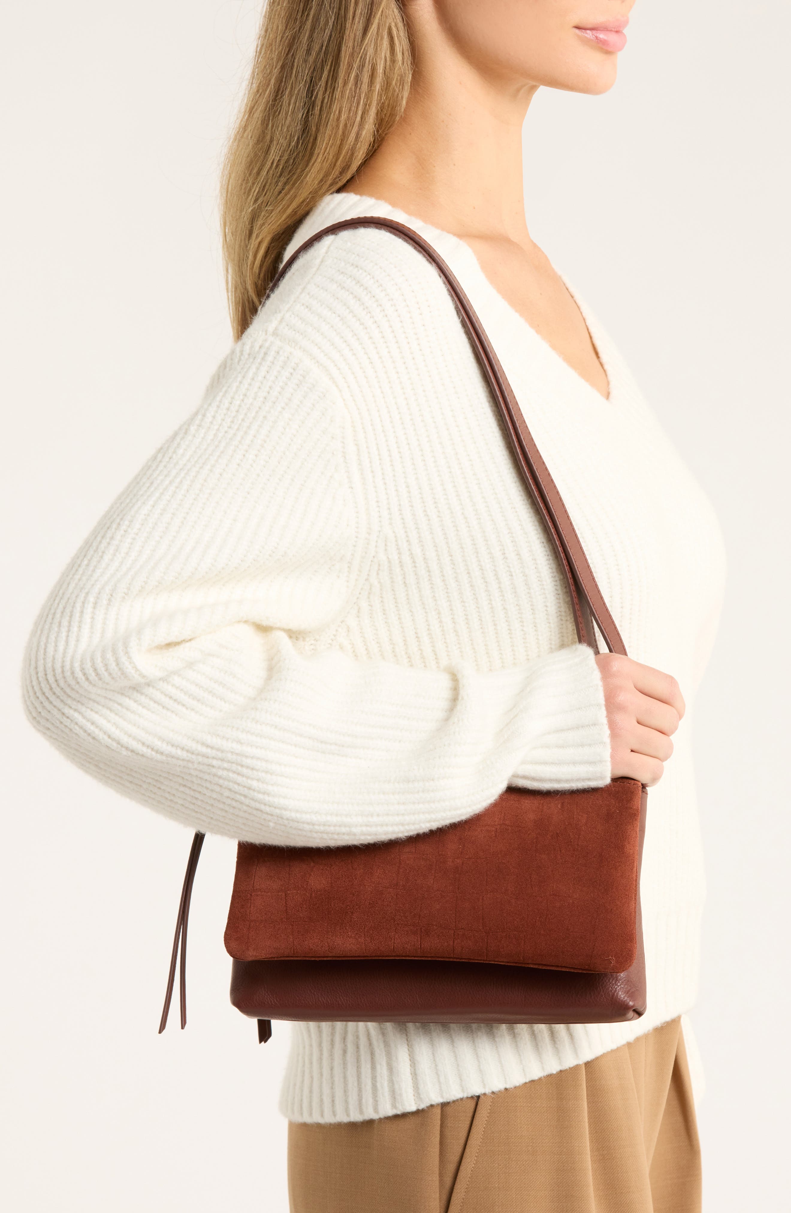 HOBO Darcy Double Crossbody Bag, Alternate, color, Sequoia