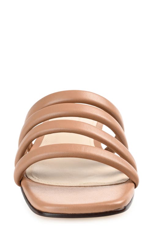 Journee Collection Cenci Strappy Slide Sandal In Mocha