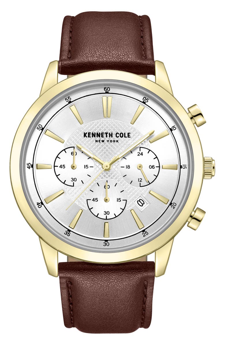 Kenneth Cole New York Chronograph Sport Watch Gift Set, Alternate, color, Gold