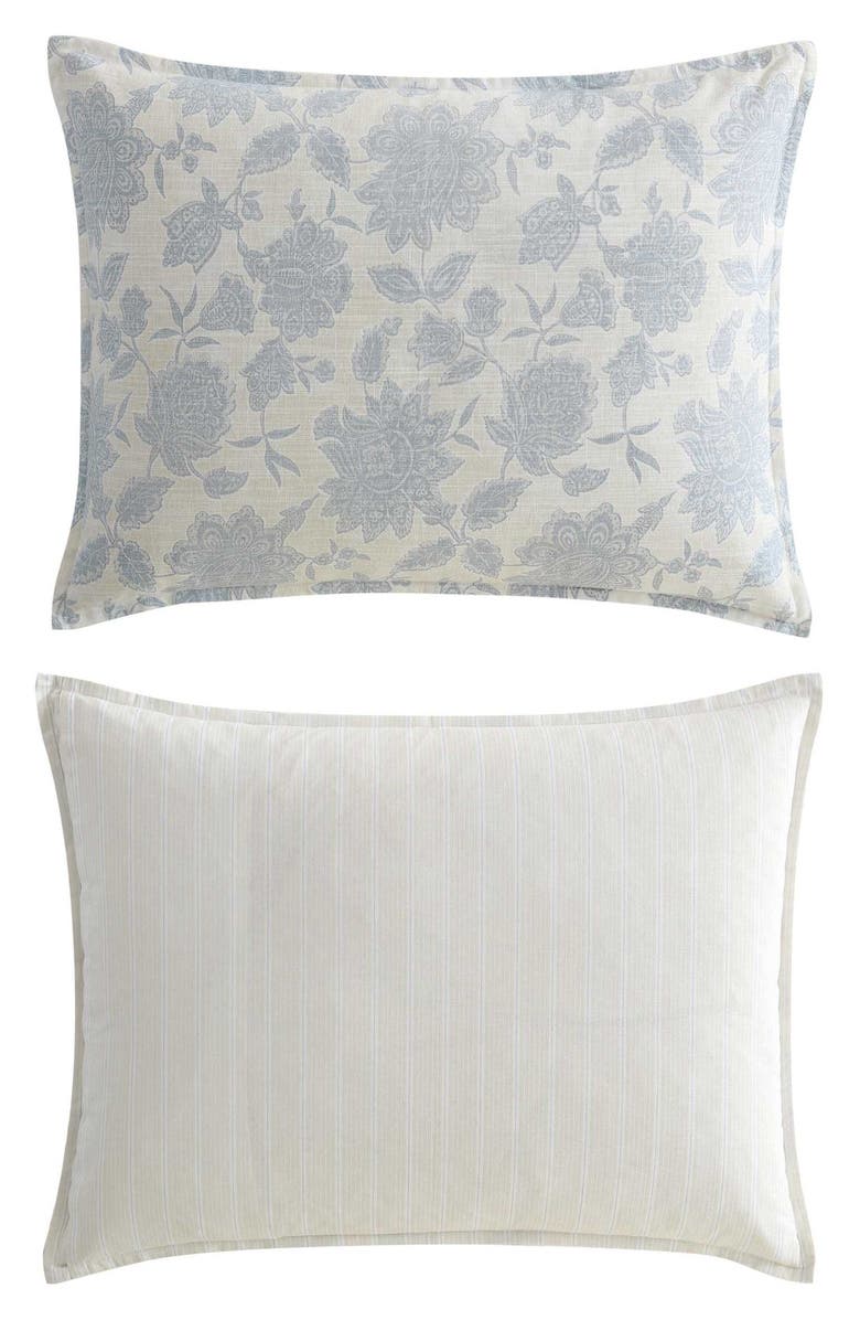 Nautica Elmwood Floral Cotton Comforter Set, Alternate, color, Lt-Pastel Blue