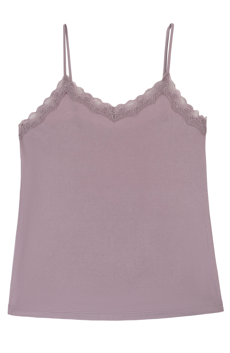 Uwila Warrior Soft Silk Lace Trim Camisole, Main, color, Winter White