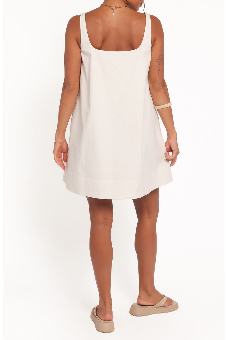 Kora Trapeze Cotton Minidress, Alternate, color, CHALK WHITE