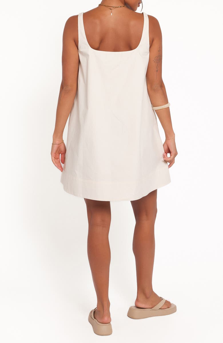 Petal & Pup Kora Trapeze Cotton Minidress, Alternate, color, Chalk White
