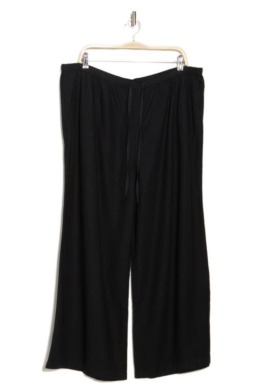 CASLON CASLON® PULL-ON CROP WIDE LEG LINEN BLEND PANTS
