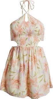 Billabong So Golden Smocked Halter Romper