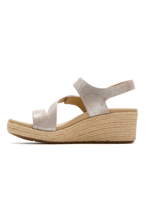 Abeo Riviera Adjustable Sandal In Taupe Metallic - Regular