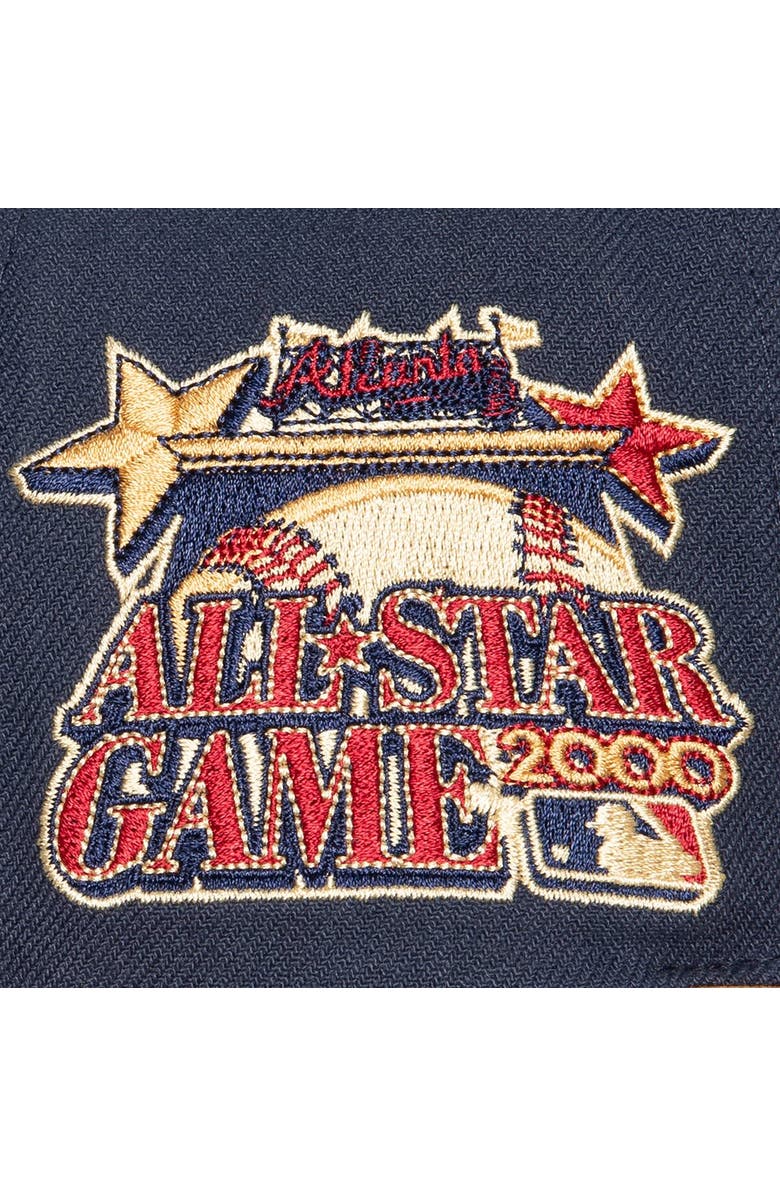 Mitchell & Ness Men's Mitchell & Ness Navy Atlanta Braves Work It Snapback Hat, Alternate, color,