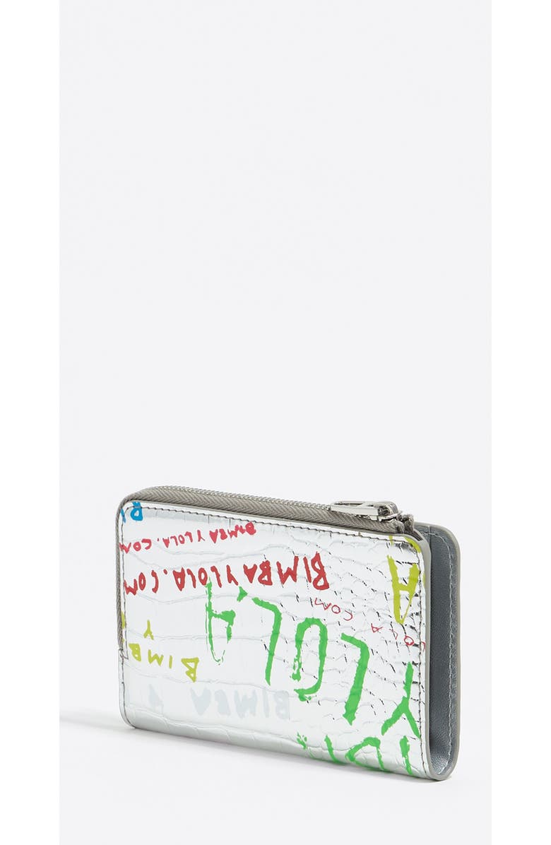 Bimba y Lola Bimba Logo Print Compact Purse, Alternate, color, Silver