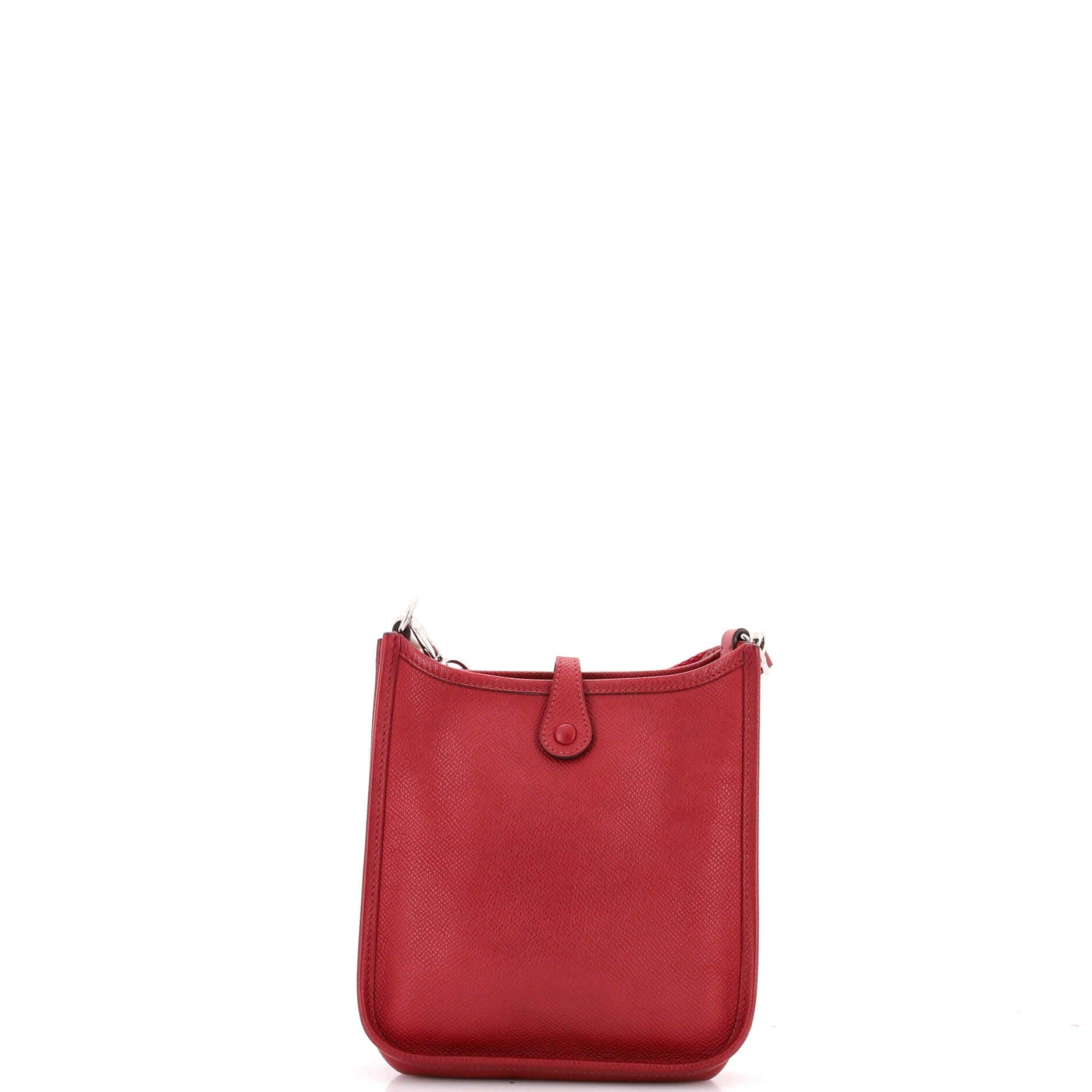 Pre-Owned Hermes Evelyne Bag Gen III Epsom TPM, Alternate, color, Rouge Grenat