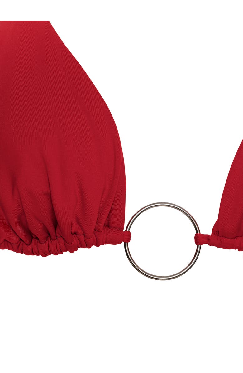 Agua Bendita Lolita Thorn O-Ring Bikini Top, Alternate, color, Red