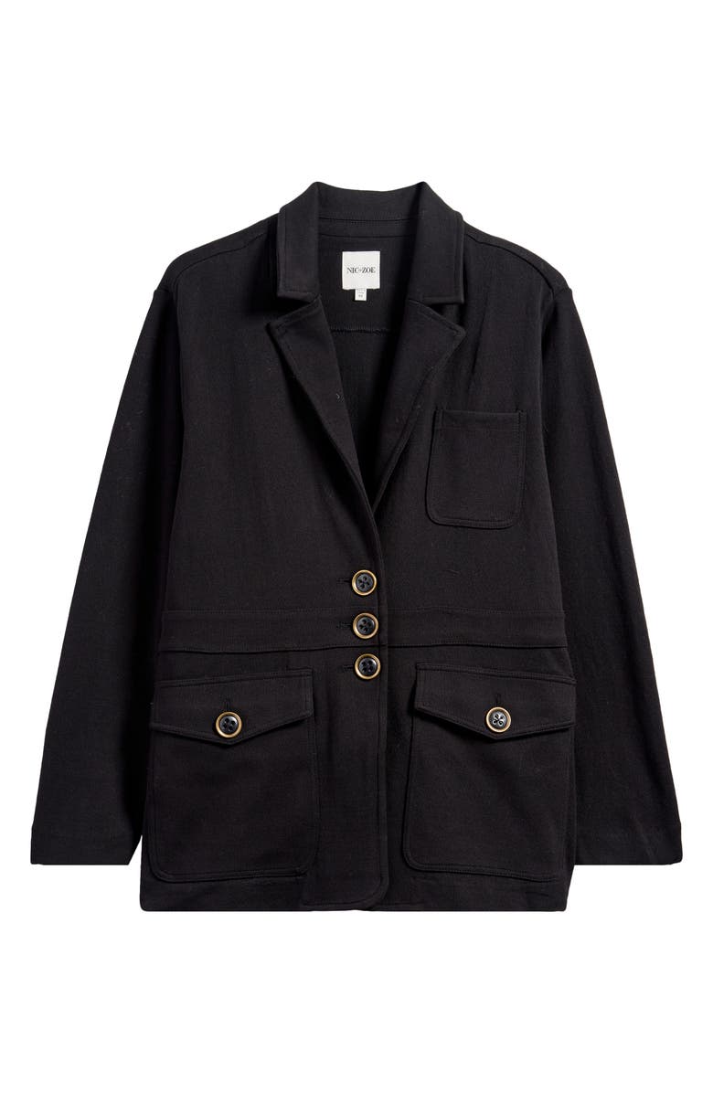 NIC+ZOE Editor Knit Blazer, Alternate, color, Black Onyx