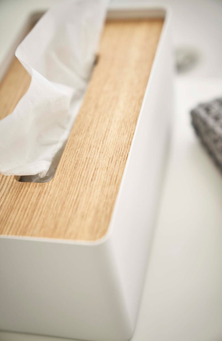 Yamazaki Standard Rectangular Tissue Box Case, Alternate, color, Ash