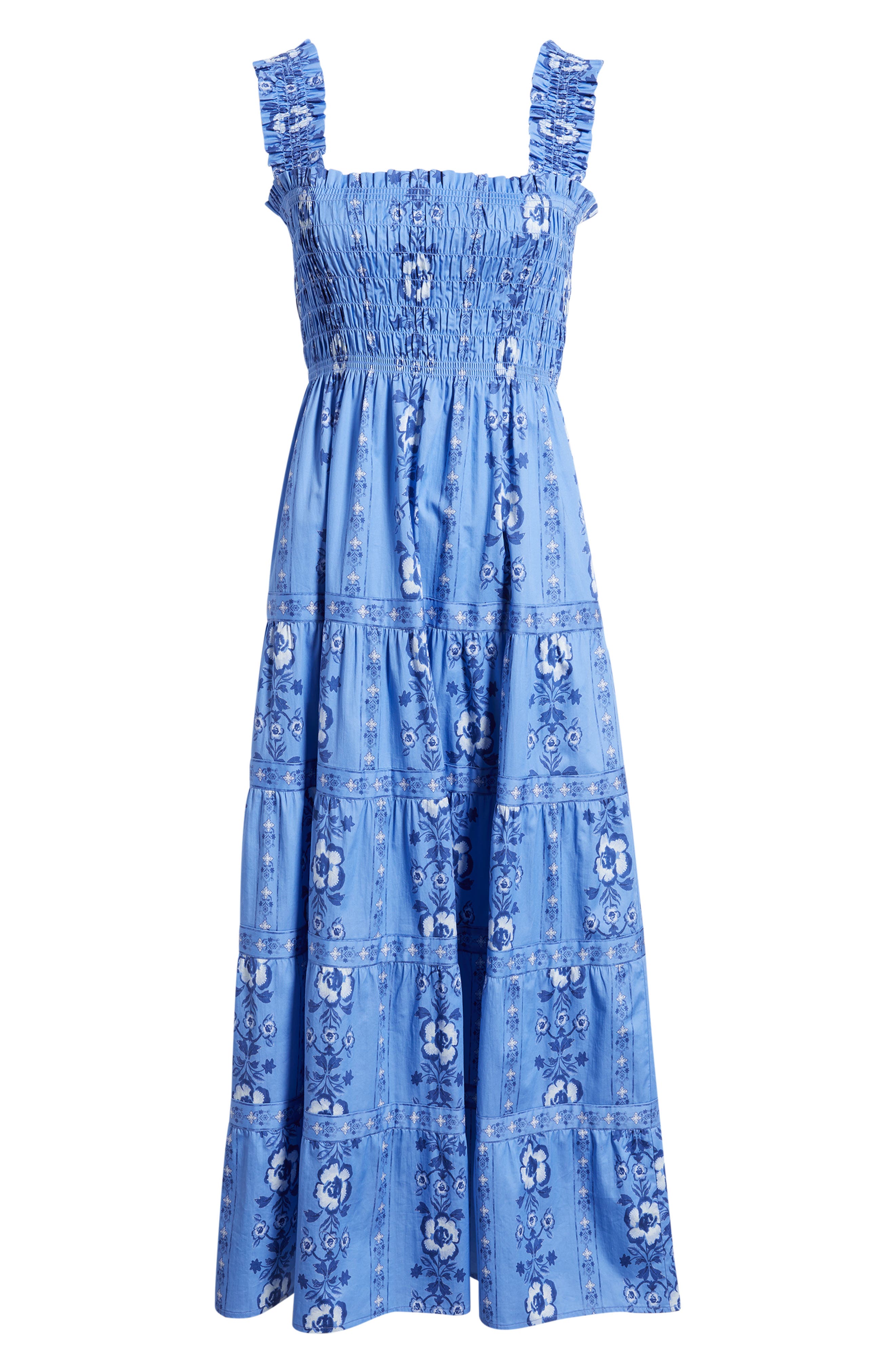 Hill House Home The Kimmy Smocked Sleeveless Maxi Dress (Women