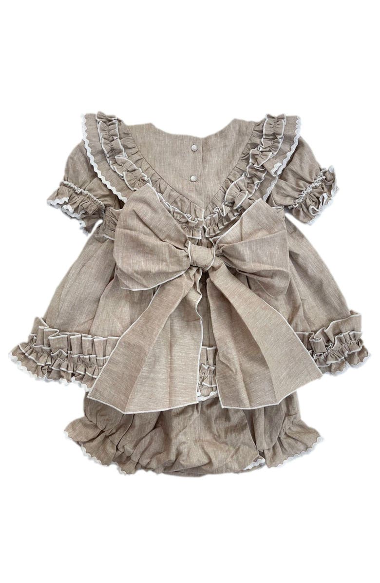 Petite Maison Kids Ashlyn Linen Top and Shorts Set, Alternate, color, Beige