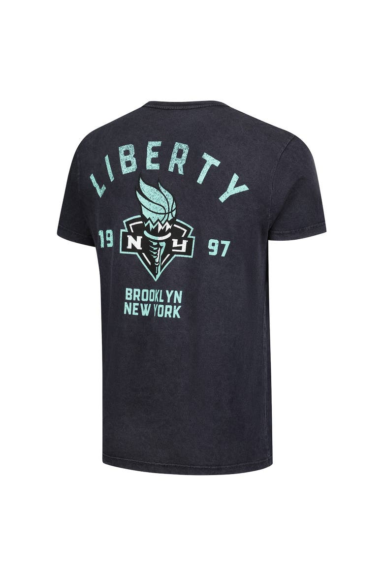 Unisex Stadium Essentials Heather Black New York Liberty Oversized Vintage Wash T-Shirt, Alternate, color, Heather Black