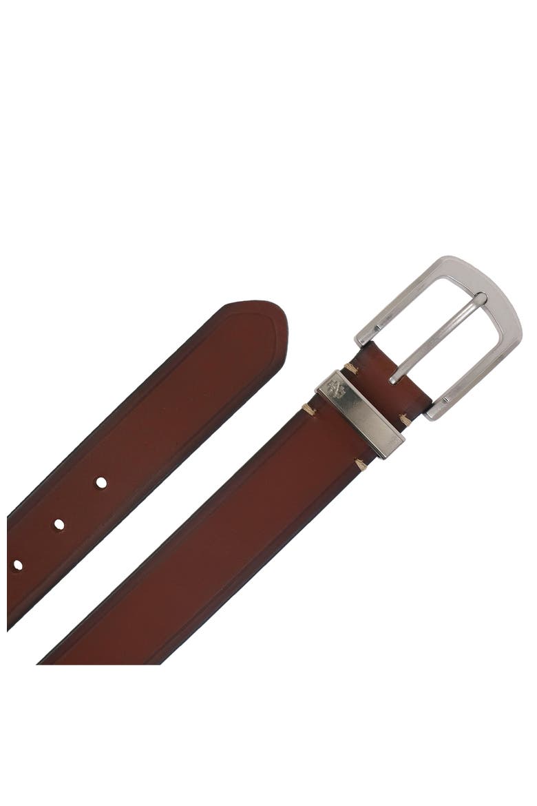 Mens Leather Jean Belt Metal Keeper, Alternate, color, Cognac