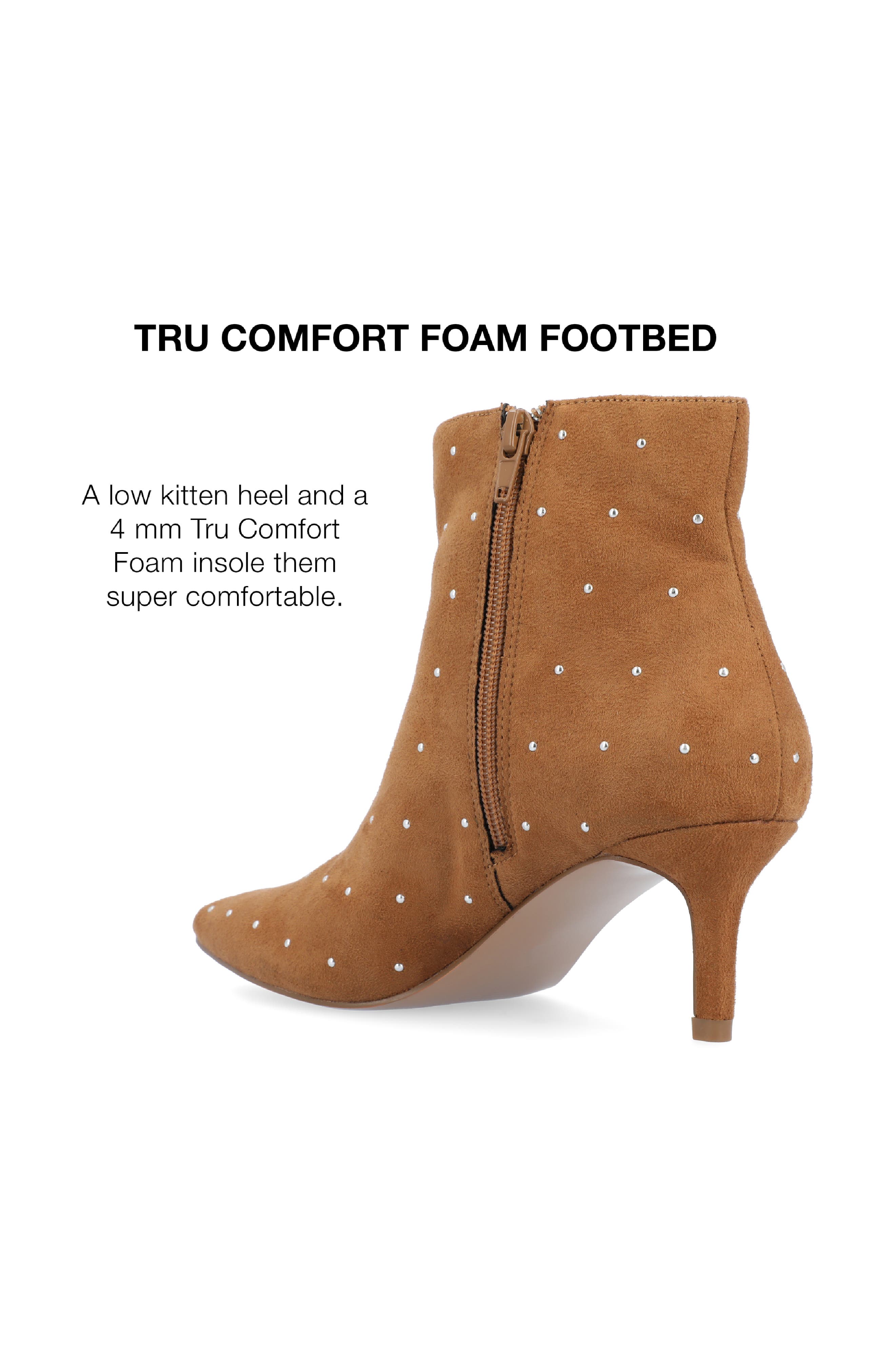 Journee Collection Rossia Kitten Heel Bootie, Alternate, color, Tan