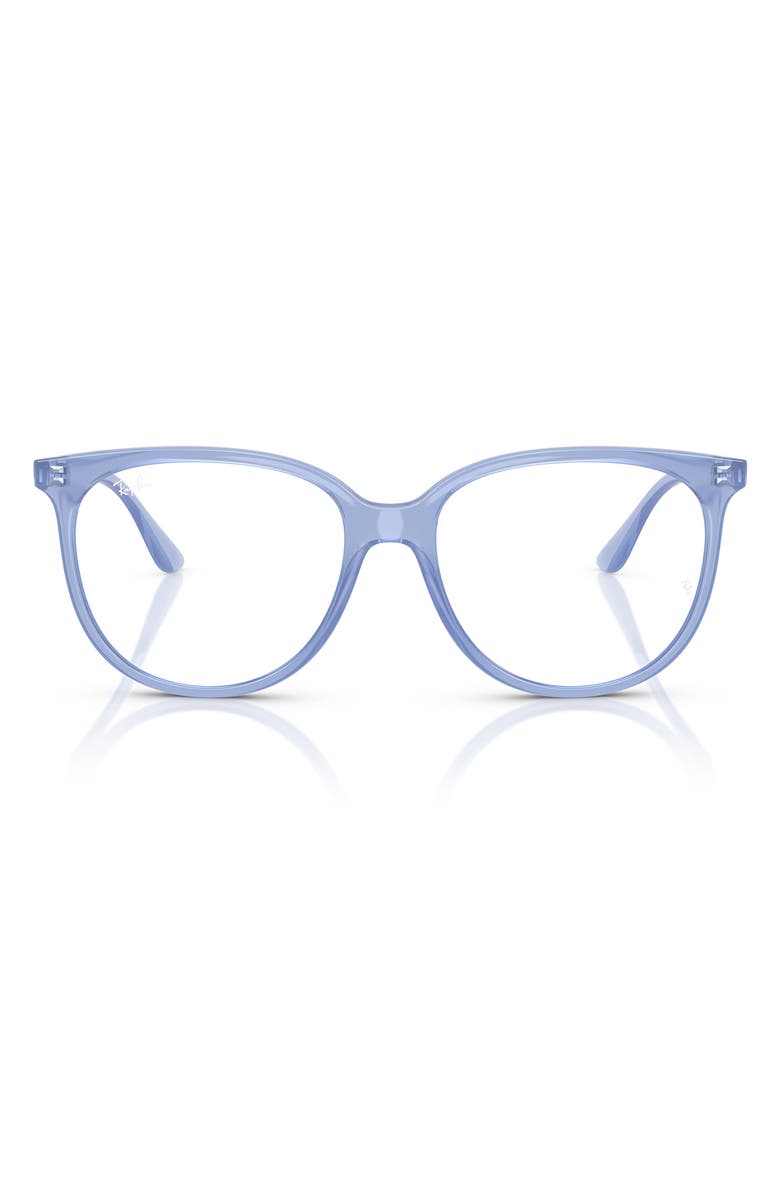 Ray-Ban 52mm Square Optical Glasses, Main, color, Blue