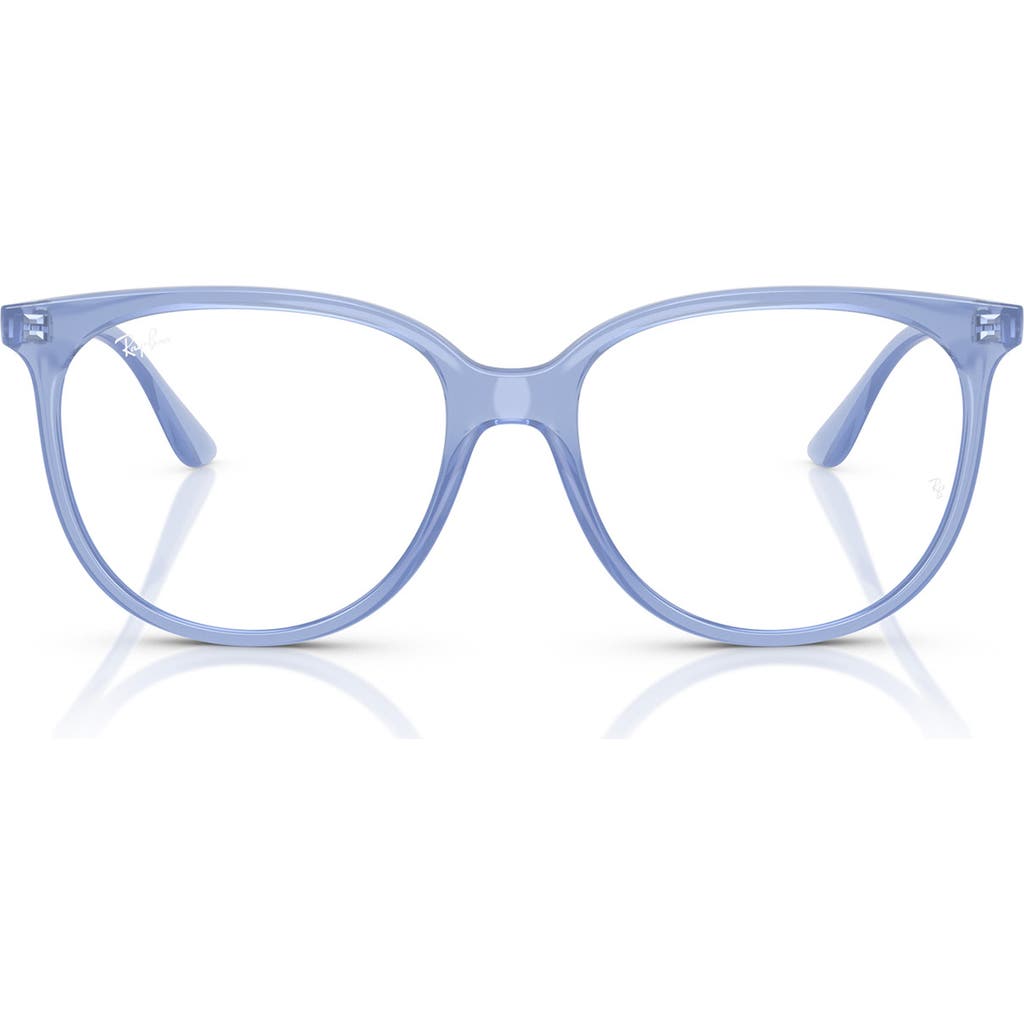 Ray Ban Ray-ban 52mm Square Optical Glasses In Blue