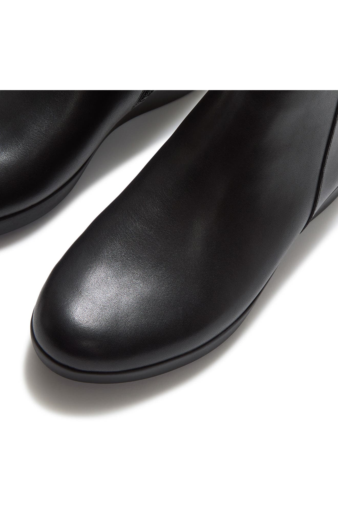 Flowform Leather Bootie, Alternate, color, ALL BLACK