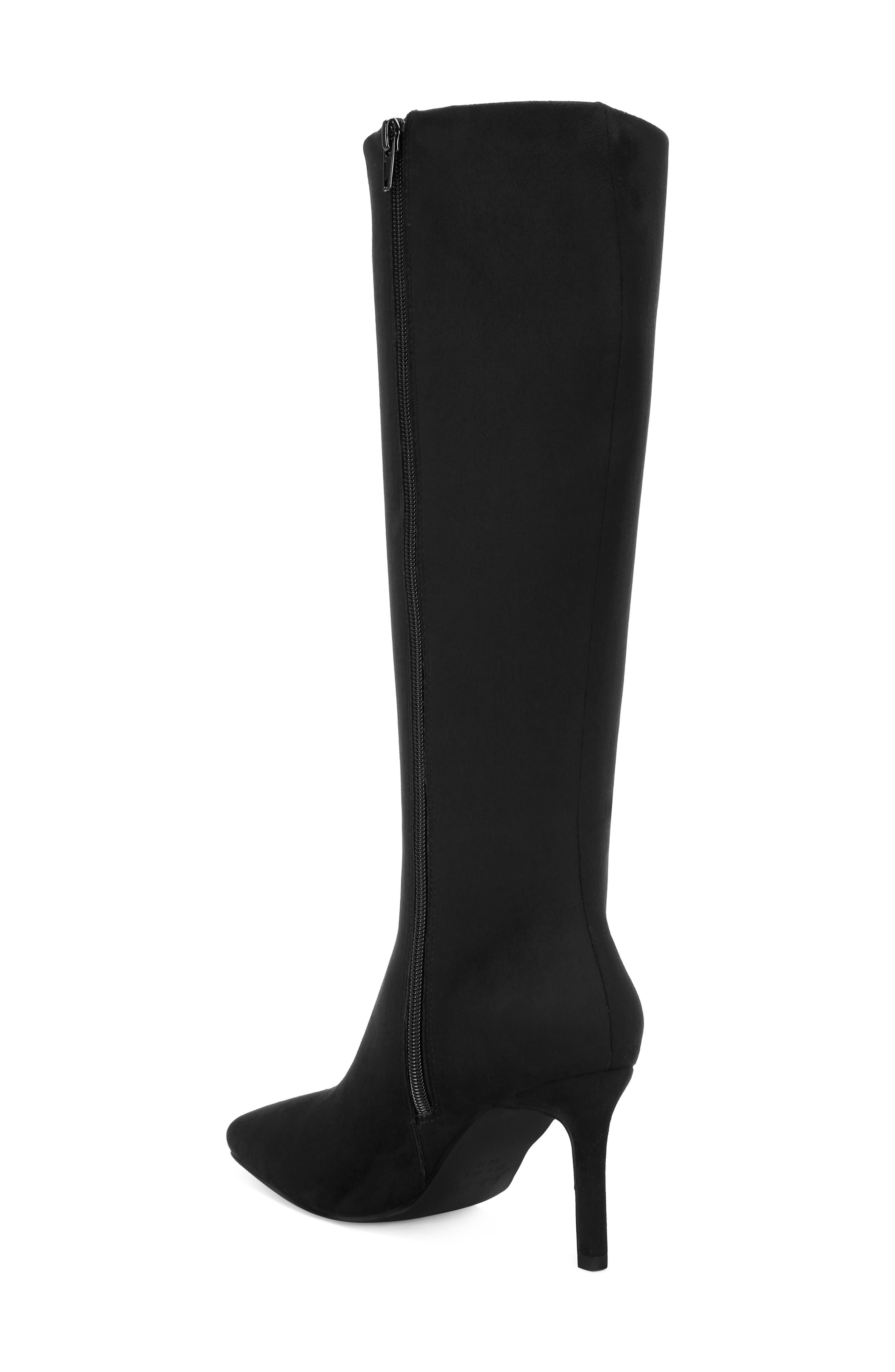 Nazara Leather Knee High Boot, Alternate, color, BLACK SUEDE