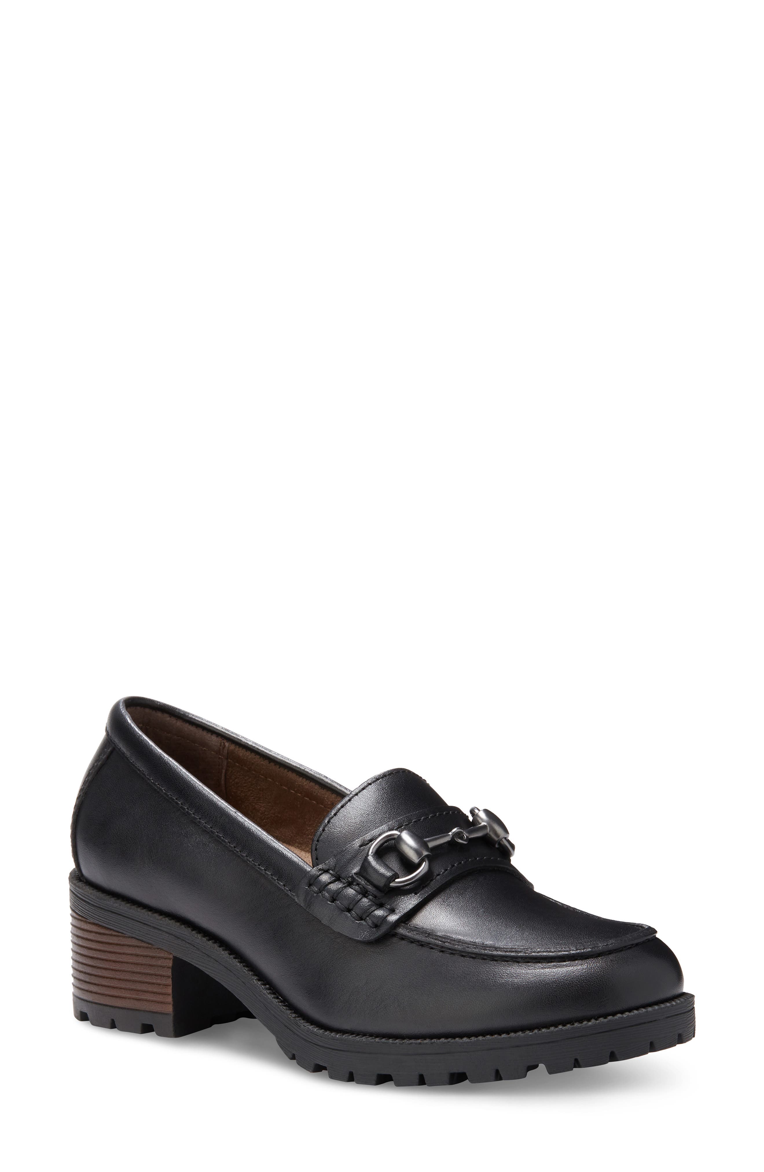 Eastland Gwen Platform Loafer, Main, color, Black