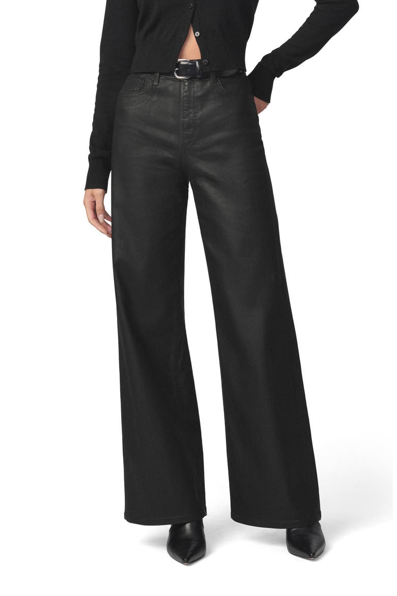 The Mia High Waist Wide Leg Jeans, Main, color, BLACK FOIL