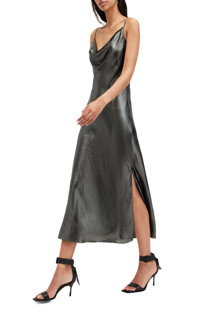 Hadley Metallic Satin Slipdress
